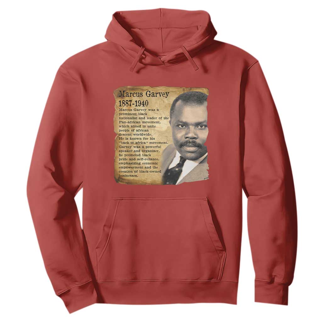 Marcus Garvey Hoodie Strong Black History Leader TS12 Red Print Your Wear