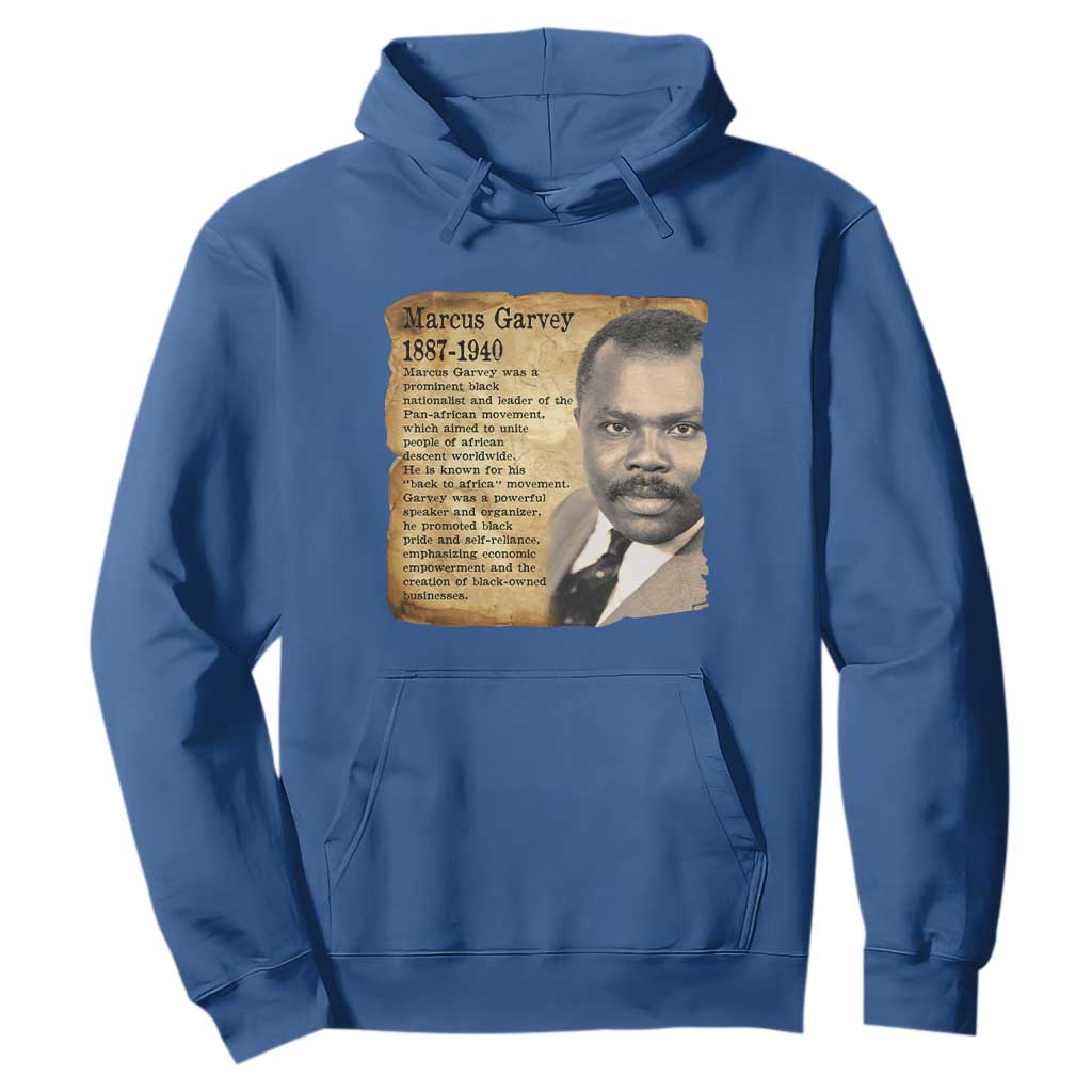 Marcus Garvey Hoodie Strong Black History Leader TS12 Royal Blue Print Your Wear