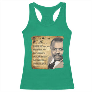 Marcus Garvey Racerback Tank Top Strong Black History Leader TS12 Irish Green Print Your Wear