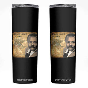 Marcus Garvey Skinny Tumbler Strong Black History Leader TS12 Black Print Your Wear