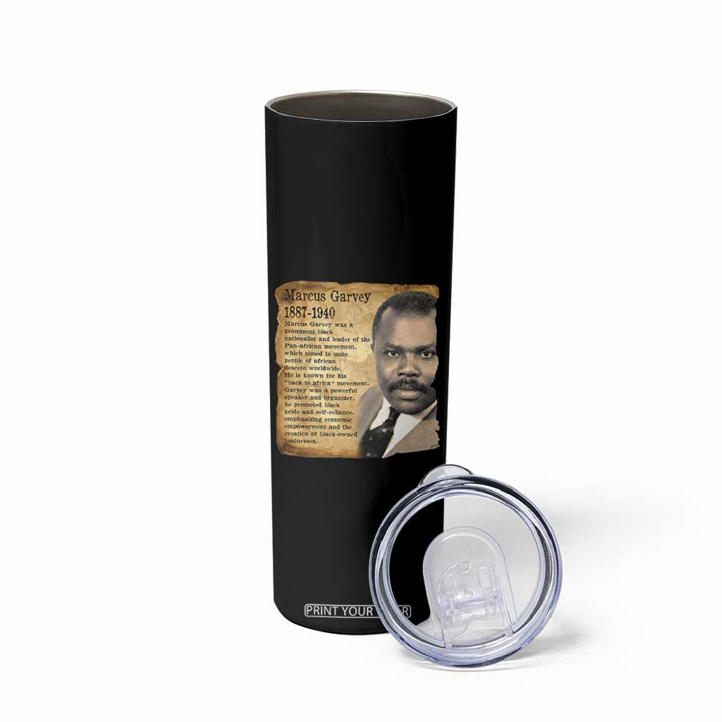 Marcus Garvey Skinny Tumbler Strong Black History Leader TS12 Print Your Wear