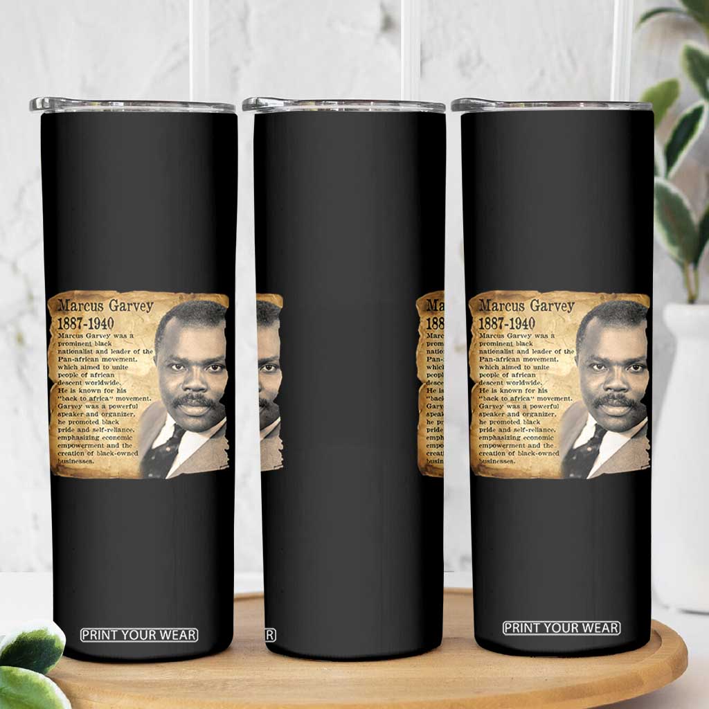 Marcus Garvey Skinny Tumbler Strong Black History Leader TS12 Print Your Wear