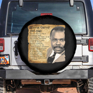 Marcus Garvey Spare Tire Cover Strong Black History Leader TS12 No hole Black Print Your Wear