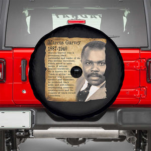 Marcus Garvey Spare Tire Cover Strong Black History Leader TS12 Black Print Your Wear