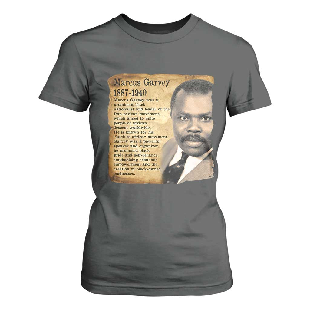 Marcus Garvey T Shirt For Women Strong Black History Leader TS12 Dark Heather Print Your Wear