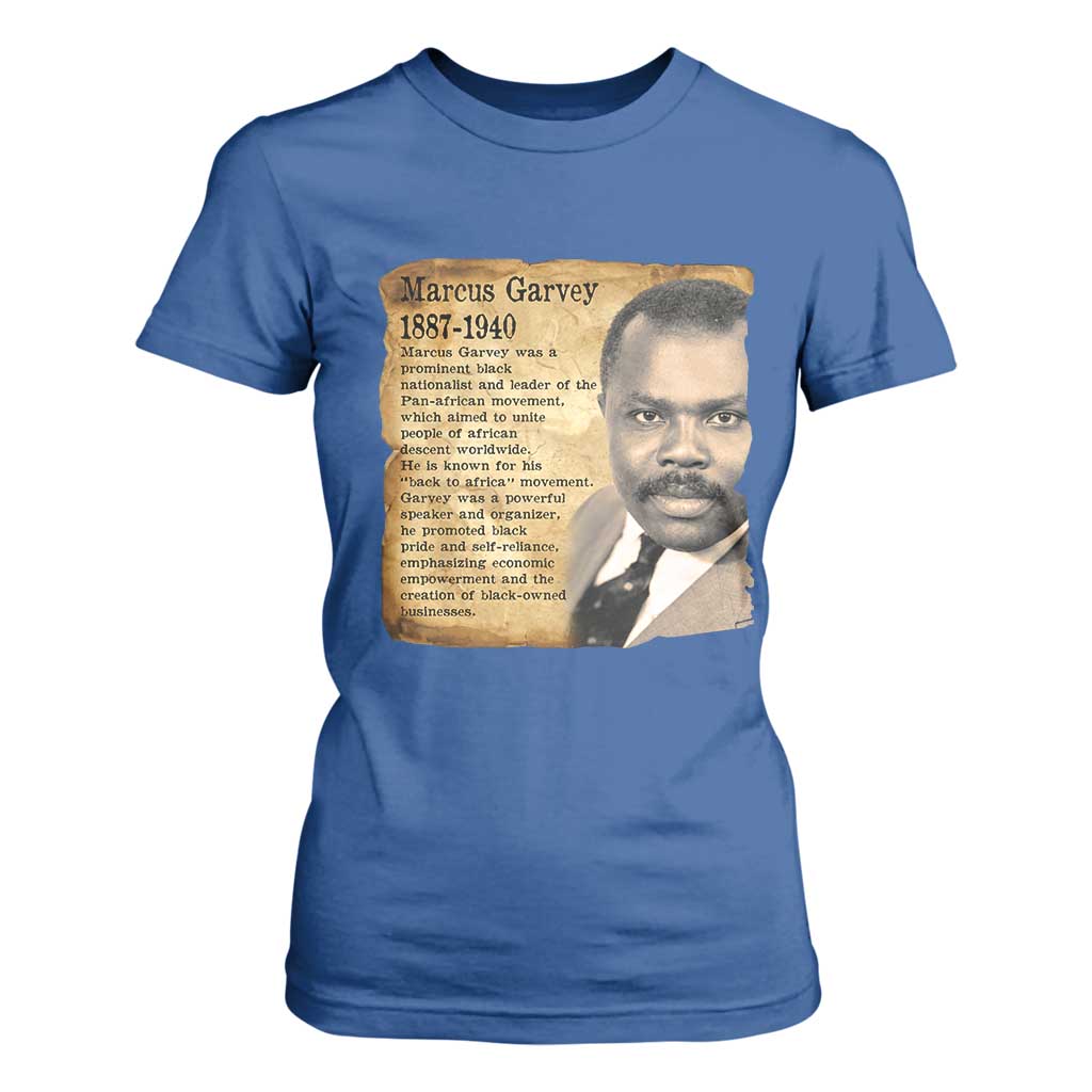 Marcus Garvey T Shirt For Women Strong Black History Leader TS12 Royal Blue Print Your Wear