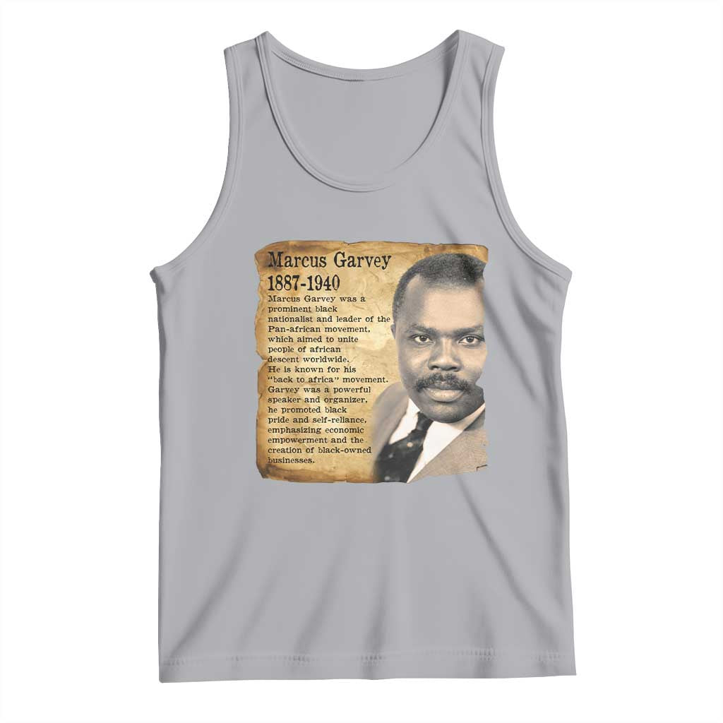Marcus Garvey Tank Top Strong Black History Leader TS12 Athletic Heather Print Your Wear