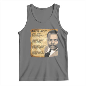 Marcus Garvey Tank Top Strong Black History Leader TS12 Black Heather Print Your Wear