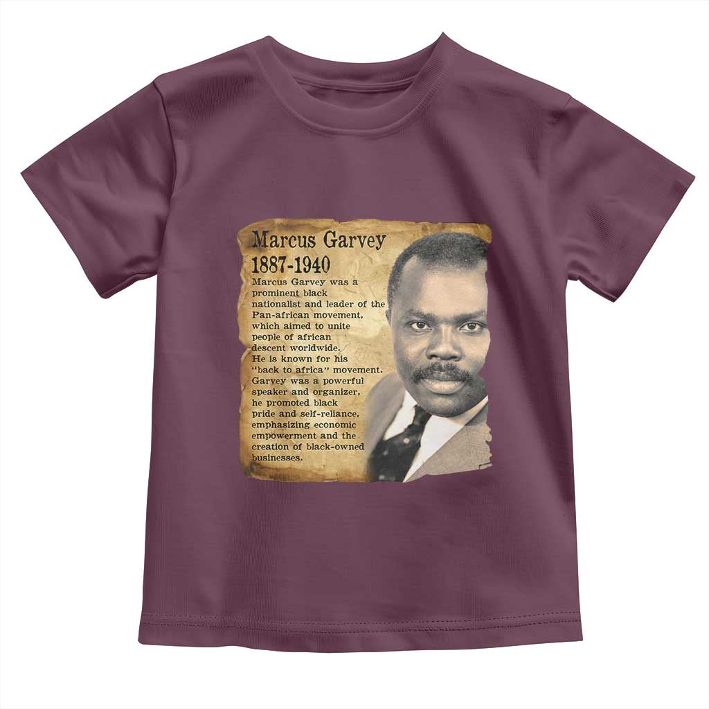 Marcus Garvey Toddler T Shirt Strong Black History Leader TS12 Maroon Print Your Wear