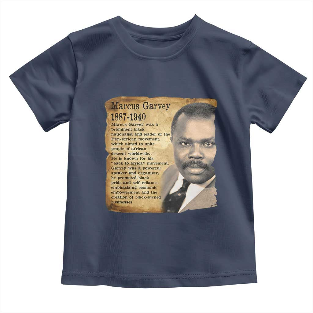 Marcus Garvey Toddler T Shirt Strong Black History Leader TS12 Navy Print Your Wear