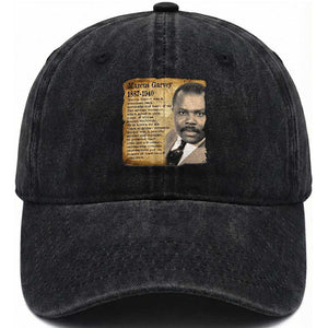 Marcus Garvey Washed Cotton Baseball Cap Strong Black History Leader TS12 Print Your Wear