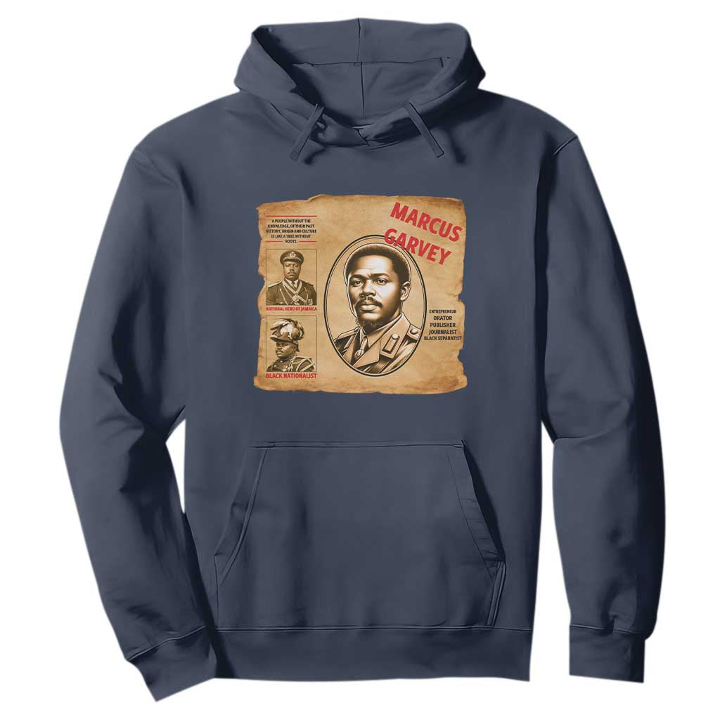 Marcus Garvey Hoodie First National Hero Of Jamaica Legacy TS12 Navy Print Your Wear