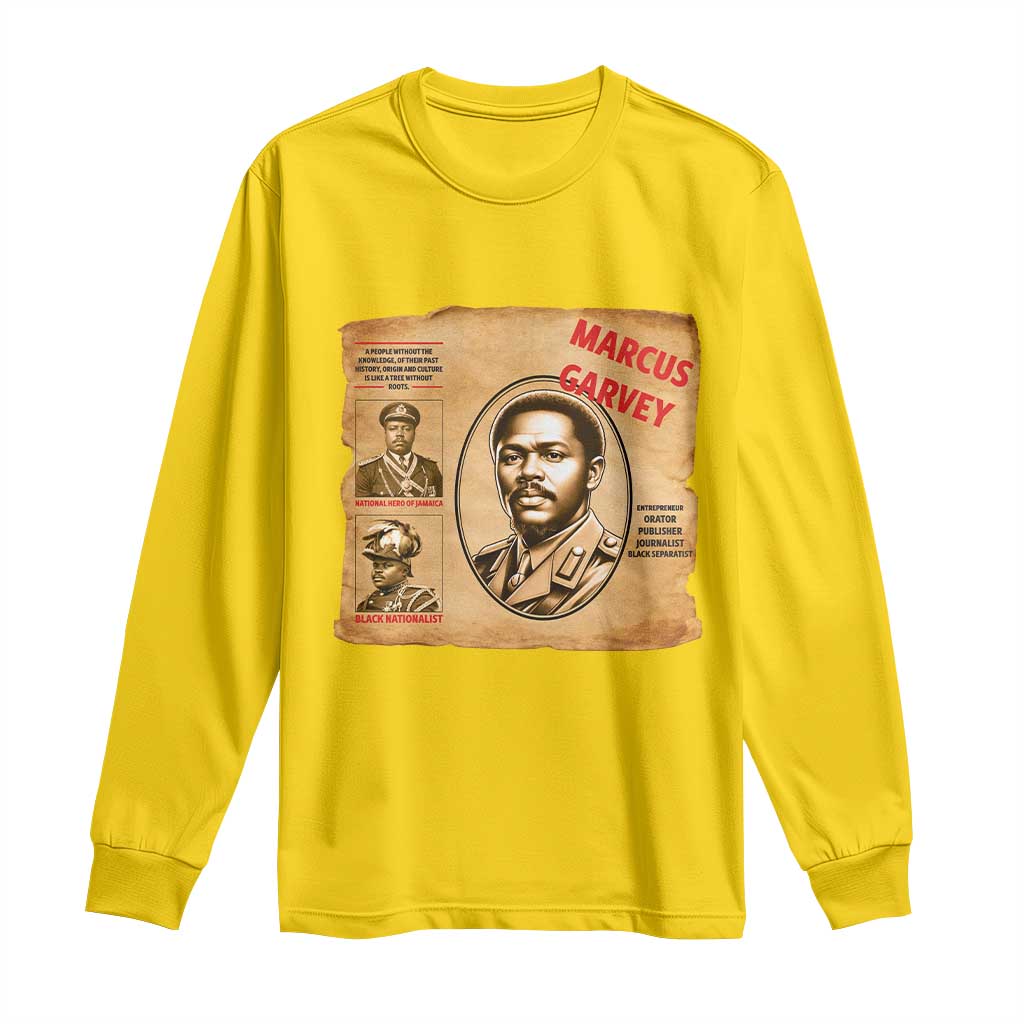 Marcus Garvey Long Sleeve Shirt First National Hero Of Jamaica Legacy TS12 Daisy Print Your Wear