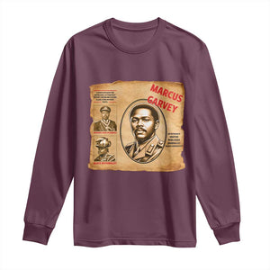 Marcus Garvey Long Sleeve Shirt First National Hero Of Jamaica Legacy TS12 Maroon Print Your Wear