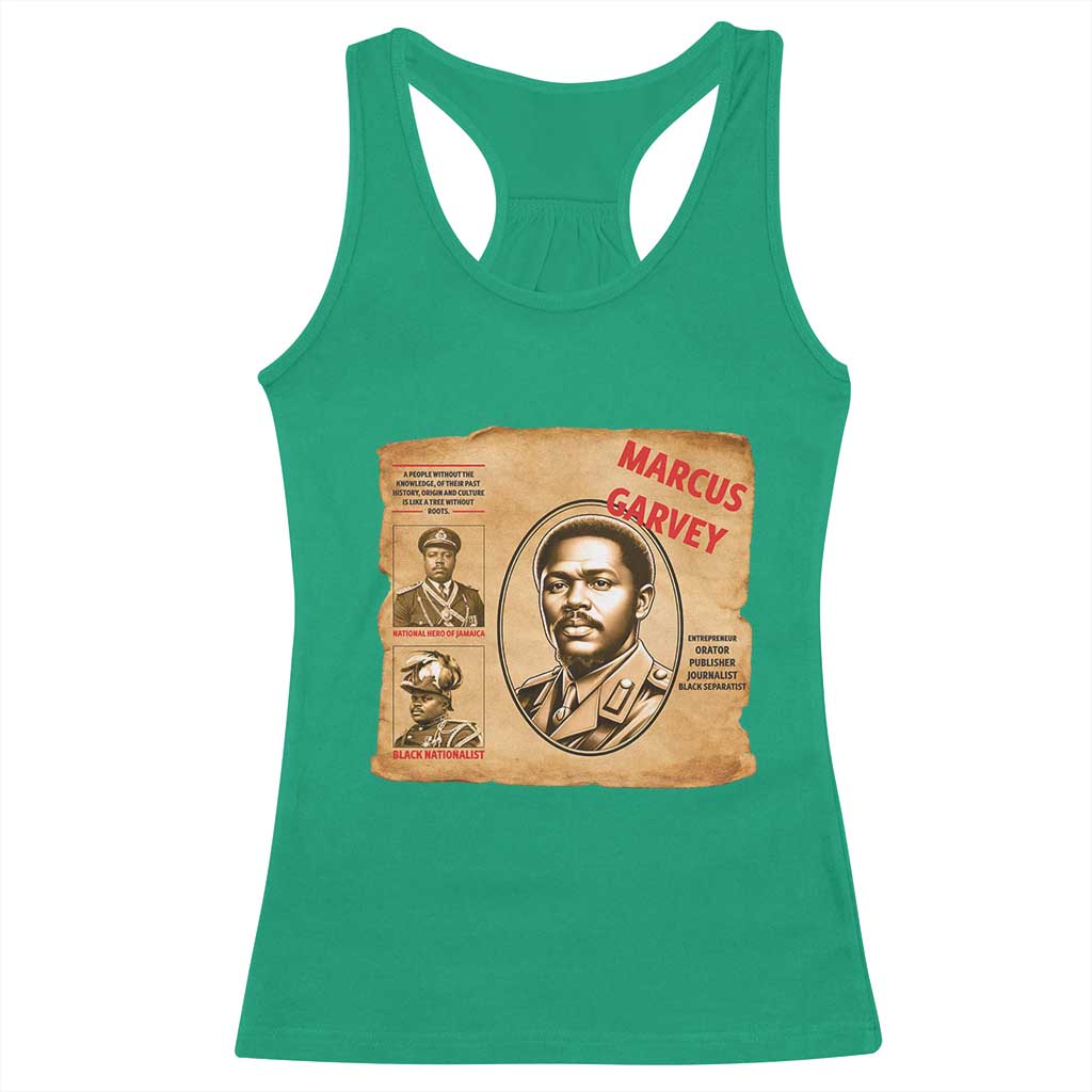 Marcus Garvey Racerback Tank Top First National Hero Of Jamaica Legacy TS12 Irish Green Print Your Wear