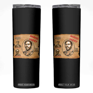 Marcus Garvey Skinny Tumbler First National Hero Of Jamaica Legacy TS12 Black Print Your Wear