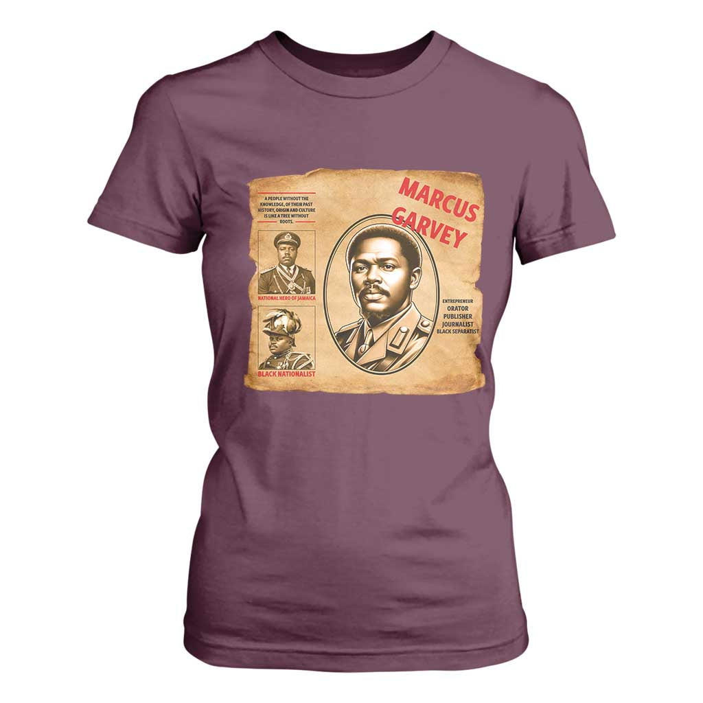 Marcus Garvey T Shirt For Women First National Hero Of Jamaica Legacy TS12 Maroon Print Your Wear