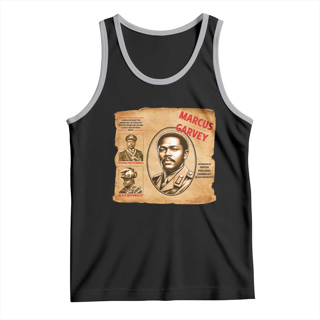 Marcus Garvey Tank Top First National Hero Of Jamaica Legacy TS12 Black Athletic Heather Print Your Wear