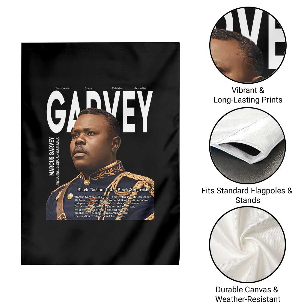 Vintage Black History Hero Marcus Garvey Garden Flag Black Pride TS12 Print Your Wear
