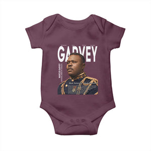 Vintage Black History Hero Marcus Garvey Baby Onesie Black Pride TS12 Maroon Print Your Wear