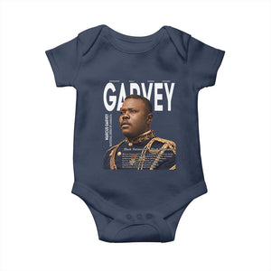 Vintage Black History Hero Marcus Garvey Baby Onesie Black Pride TS12 Navy Print Your Wear