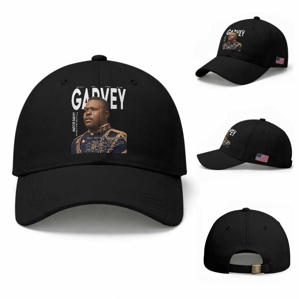Vintage Black History Hero Marcus Garvey Baseball Cap Black Pride TS12 Baseball Cap Universal Fit Black Print Your Wear