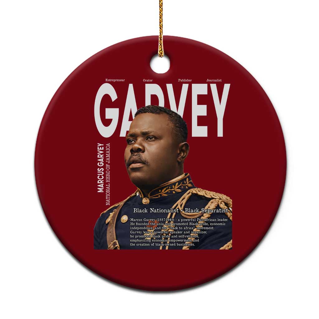 Vintage Black History Hero Marcus Garvey Ceramic Ornament Black Pride TS12 1pc Red Print Your Wear