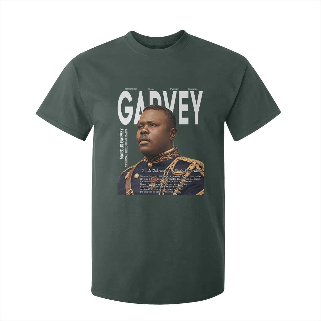 Vintage Black History Hero Marcus Garvey T Shirt For Kid Black Pride TS12 Dark Forest Green Print Your Wear