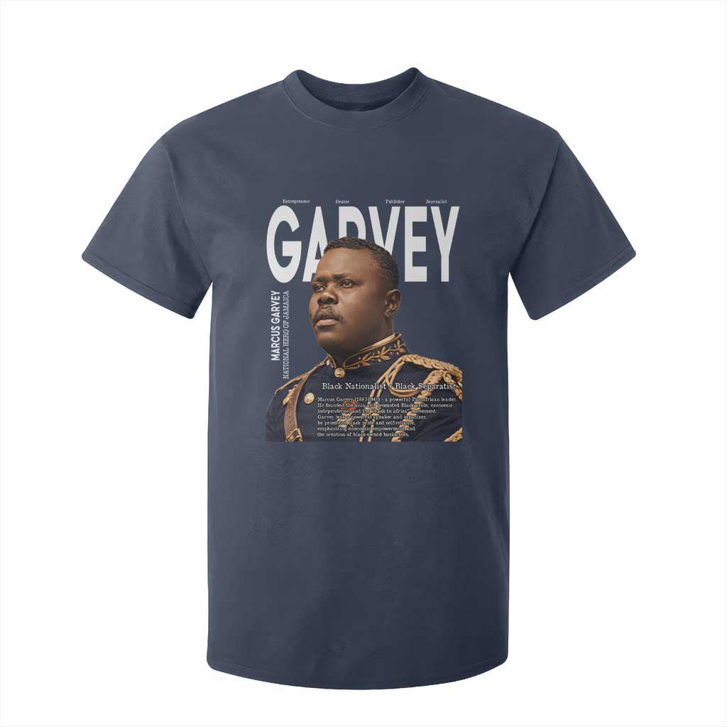 Vintage Black History Hero Marcus Garvey T Shirt For Kid Black Pride TS12 Navy Print Your Wear