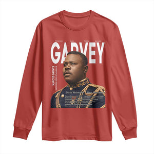 Vintage Black History Hero Marcus Garvey Long Sleeve Shirt Black Pride TS12 Red Print Your Wear
