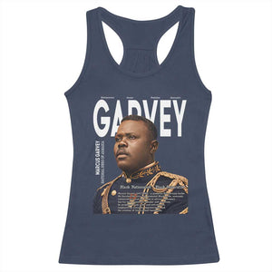 Vintage Black History Hero Marcus Garvey Racerback Tank Top Black Pride TS12 Navy Print Your Wear