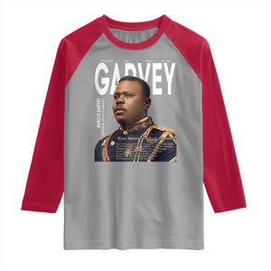 Vintage Black History Hero Marcus Garvey Raglan Shirt Black Pride TS12 Sport Gray Red Print Your Wear
