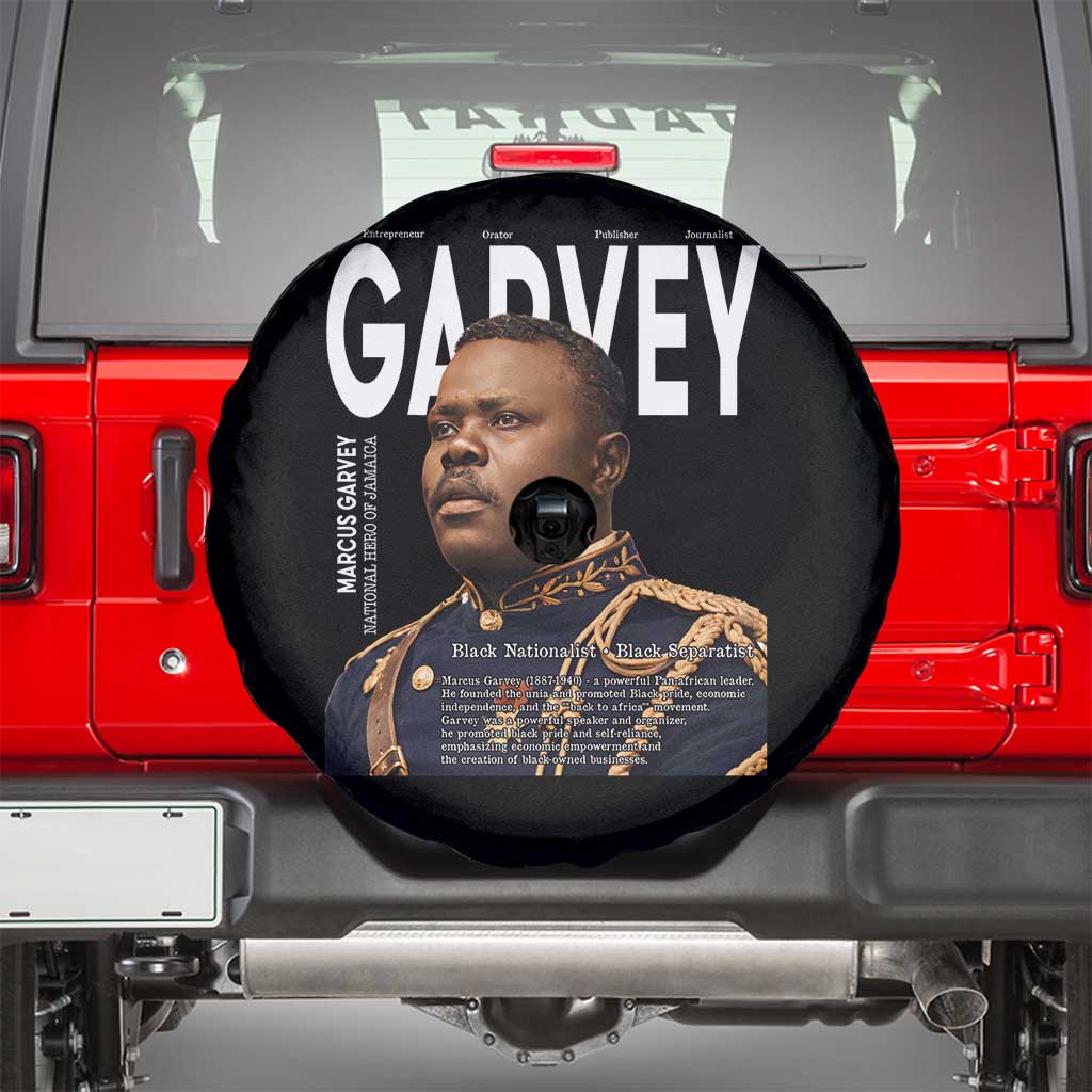 Vintage Black History Hero Marcus Garvey Spare Tire Cover Black Pride TS12 Black Print Your Wear