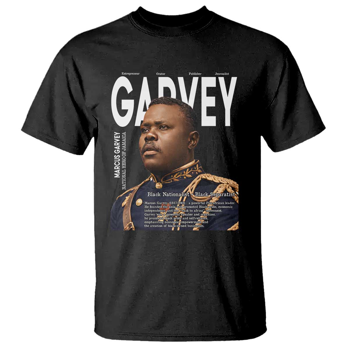 Vintage Black History Hero Marcus Garvey T Shirt Black Pride TS12 Black Print Your Wear