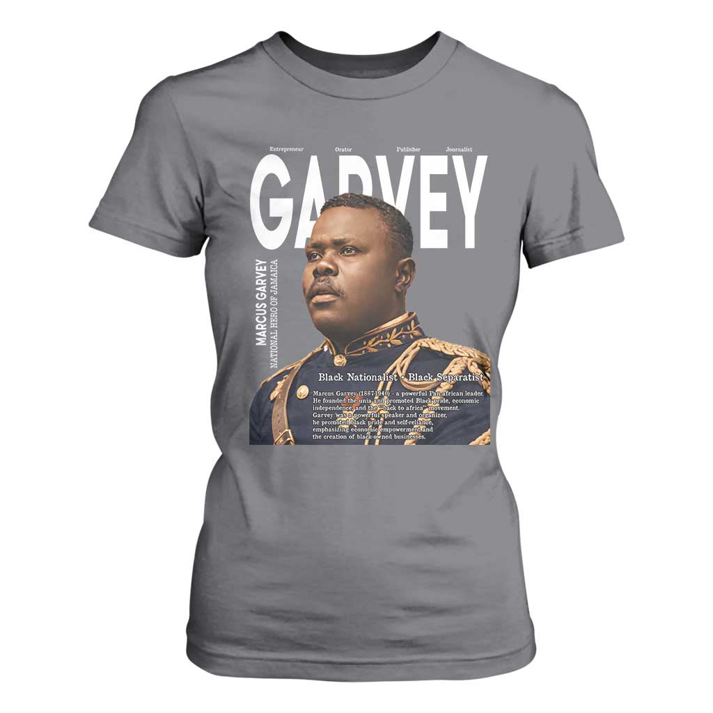 Vintage Black History Hero Marcus Garvey T Shirt For Women Black Pride TS12 Charcoal Print Your Wear