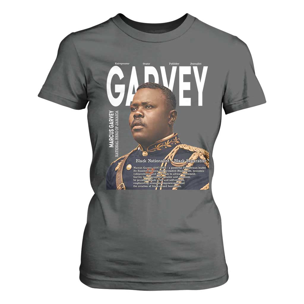Vintage Black History Hero Marcus Garvey T Shirt For Women Black Pride TS12 Dark Heather Print Your Wear
