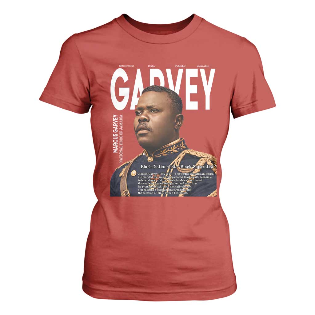 Vintage Black History Hero Marcus Garvey T Shirt For Women Black Pride TS12 Red Print Your Wear