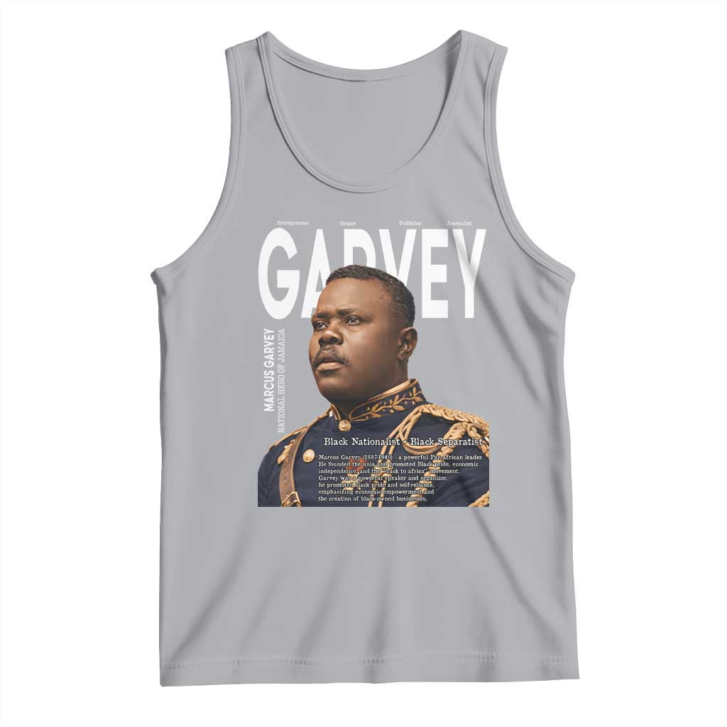 Vintage Black History Hero Marcus Garvey Tank Top Black Pride TS12 Athletic Heather Print Your Wear