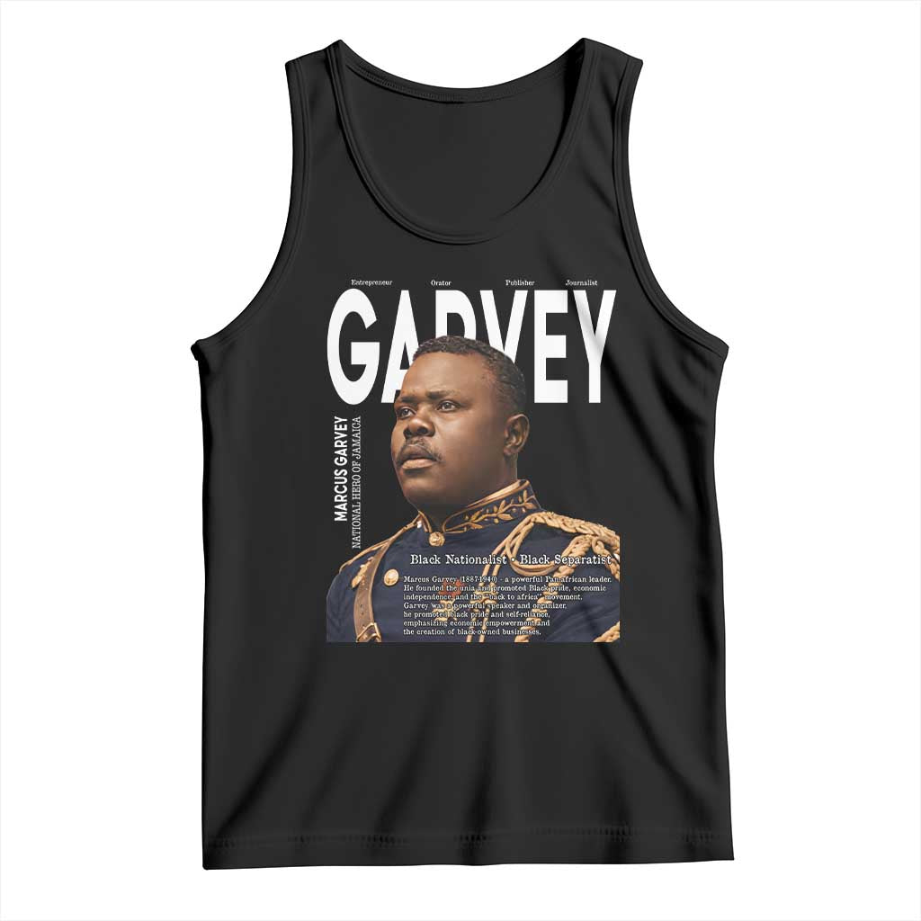 Vintage Black History Hero Marcus Garvey Tank Top Black Pride TS12 Black Print Your Wear