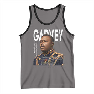 Vintage Black History Hero Marcus Garvey Tank Top Black Pride TS12 Deep Heather Black Print Your Wear