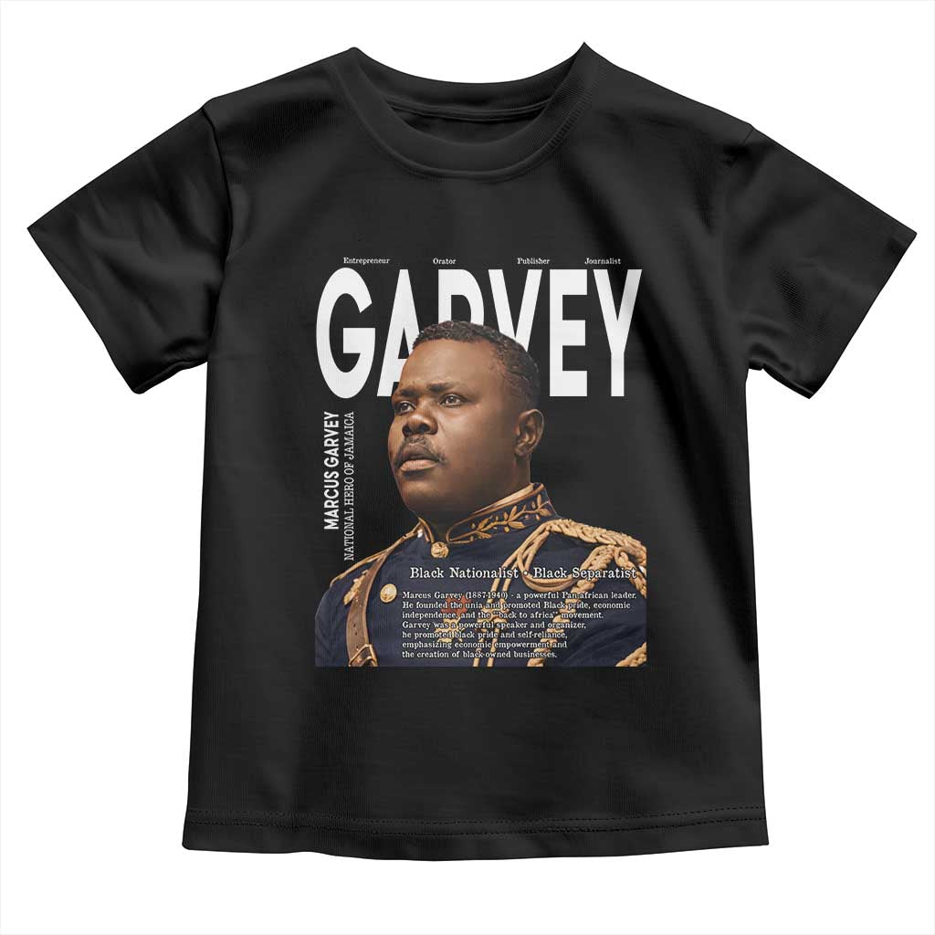 Vintage Black History Hero Marcus Garvey Toddler T Shirt Black Pride TS12 Black Print Your Wear