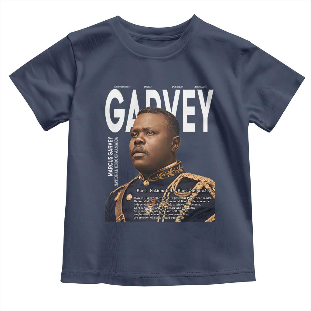 Vintage Black History Hero Marcus Garvey Toddler T Shirt Black Pride TS12 Navy Print Your Wear
