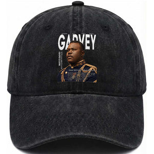 Vintage Black History Hero Marcus Garvey Washed Cotton Baseball Cap Black Pride TS12 Print Your Wear