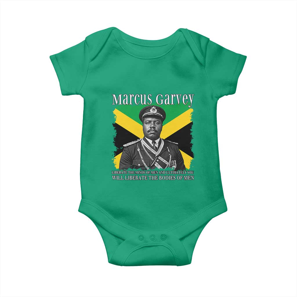 Marcus Garvey Liberation Quote Baby Onesie Liberate The Minds Of Men TS12 Irish Green Print Your Wear