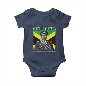 Marcus Garvey Liberation Quote Baby Onesie Liberate The Minds Of Men TS12 Navy Print Your Wear