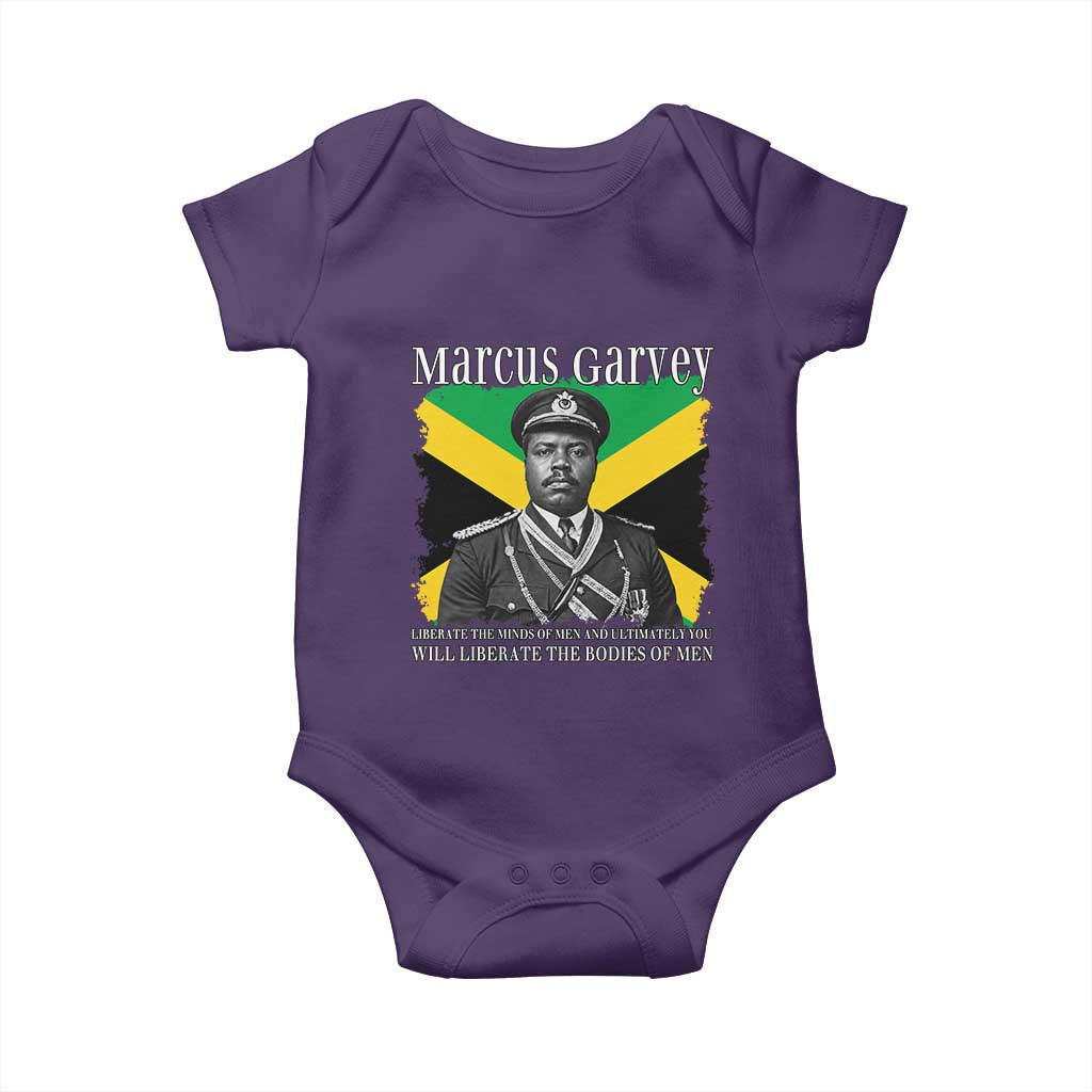Marcus Garvey Liberation Quote Baby Onesie Liberate The Minds Of Men TS12 Purple Print Your Wear