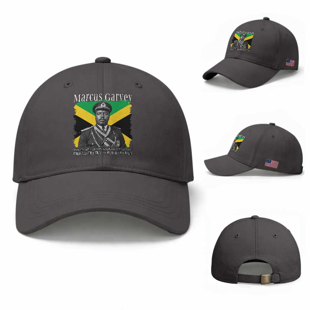 Marcus Garvey Liberation Quote Baseball Cap Liberate The Minds Of Men TS12 Baseball Cap Universal Fit Dark Gray Print Your Wear