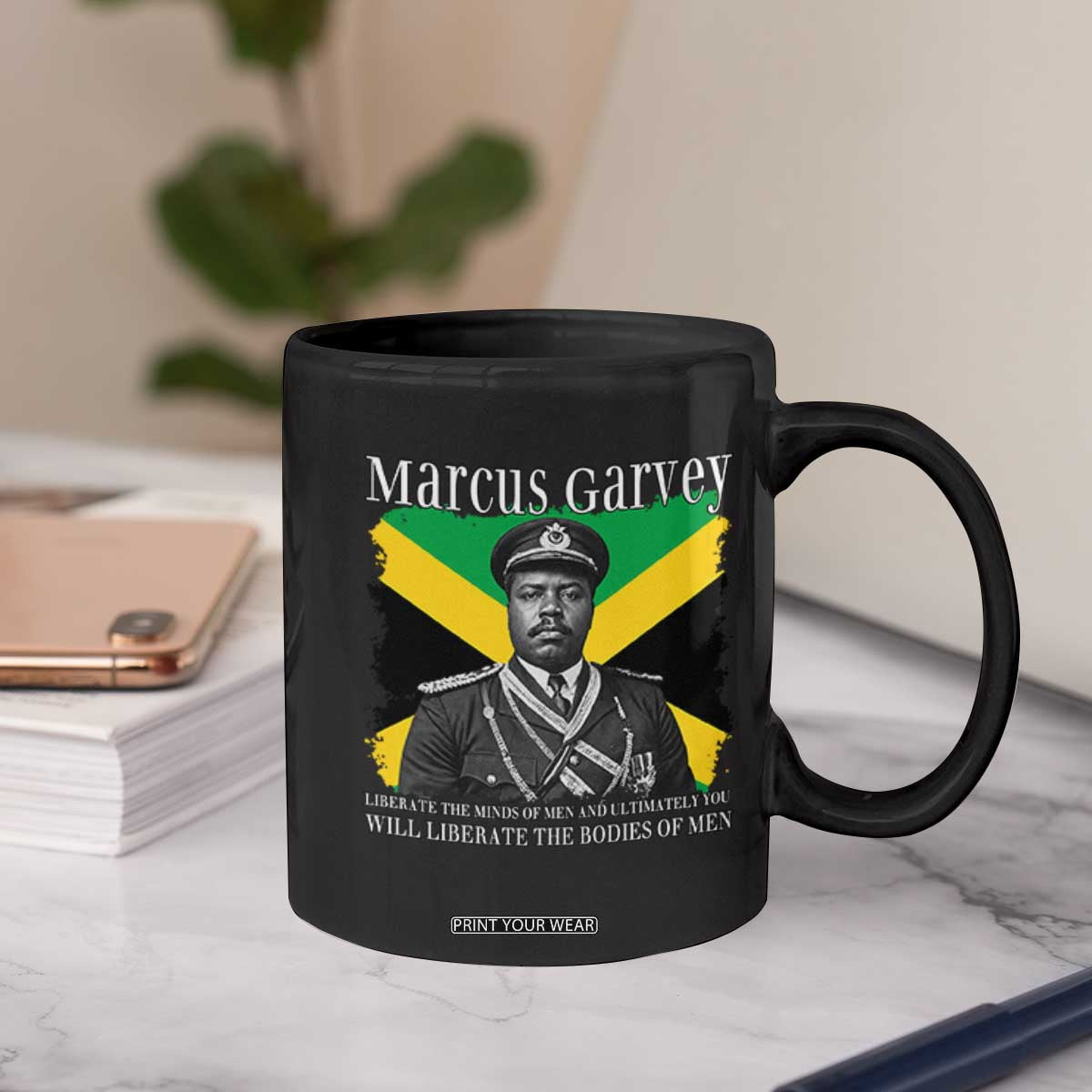 Marcus Garvey Liberation Quote Coffee Mug Liberate The Minds Of Men TS12 Print Your Wear