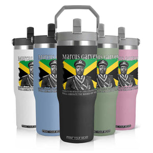 Marcus Garvey Liberation Quote Flip Straw Tumbler Liberate The Minds Of Men TS12 Print Your Wear