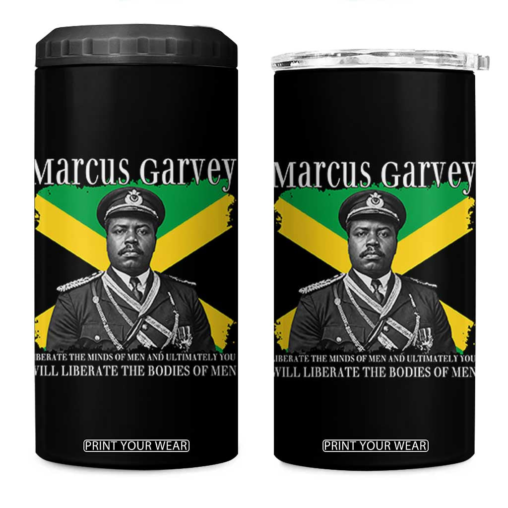 Marcus Garvey Liberation Quote 4 in 1 Can Cooler Tumbler Liberate The Minds Of Men TS12 One Size: 16 oz Black Print Your Wear